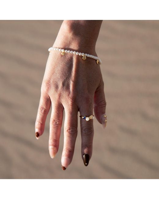 Cier Metallic Ocean Shell Pearl Bracelet