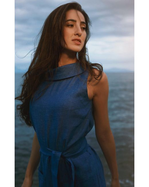 MARICEL Blue Elena Jumpsuit