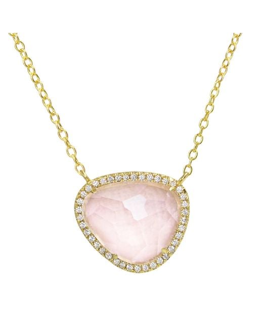 KAMARIA Blue Marina Lab Created Gemstone Necklace With Crystals