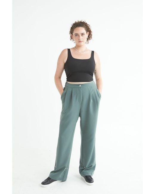 SECTION 101 Blue Nolan Pant- Dusty Jade