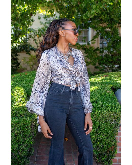 Jennafer Grace Green Boogie Muse Wrap Top