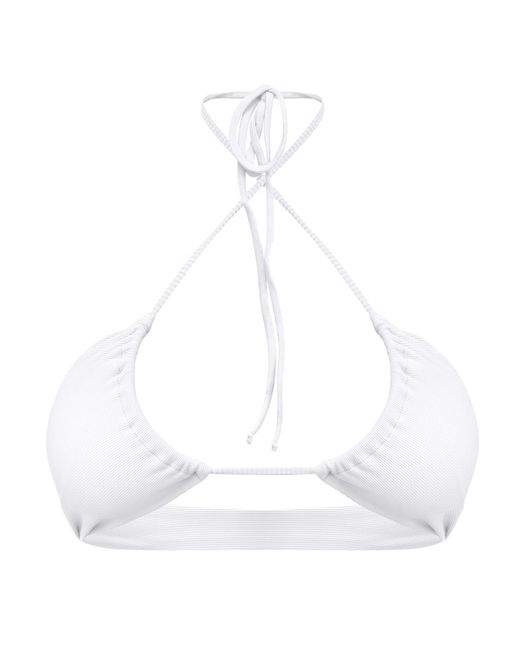 Mihara White Aaliyah Bikini Top