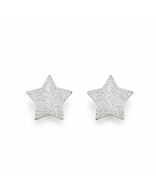 Silver Moon White Sterling Star Earrings – Celeste