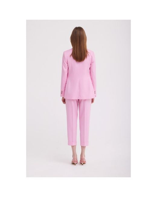 Georgette Pink Peony Tailored Blazer