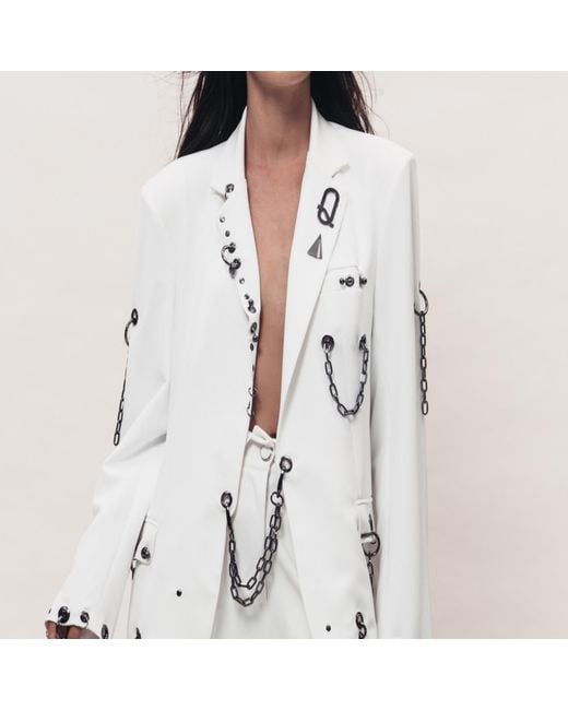 Vazaf White Signature Blazer