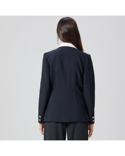 Smart and Joy Black Bi-Color Tailor Jacket
