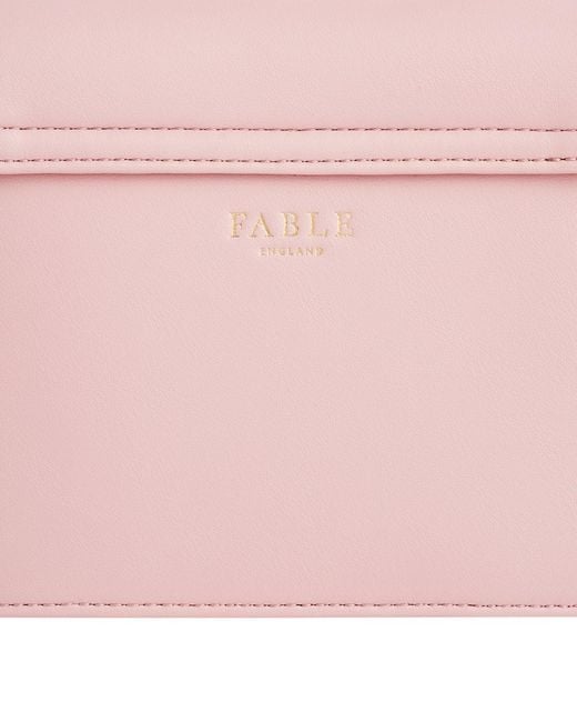 Fable England Pink Structured Tote Bag Small