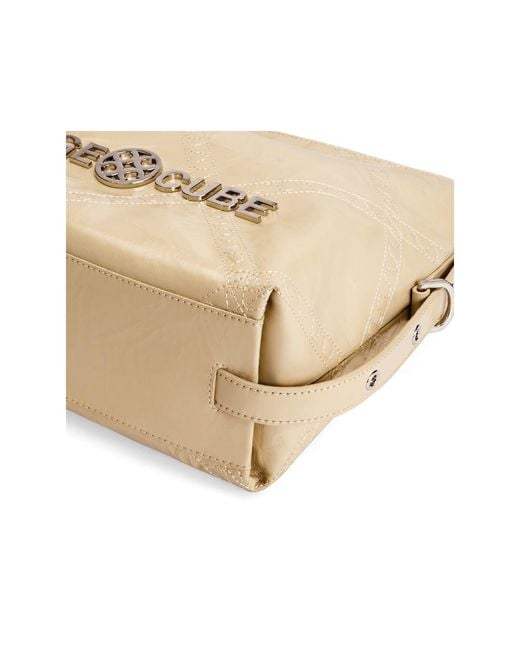 Orange Cube Metallic Metropolitan Chain Hobo