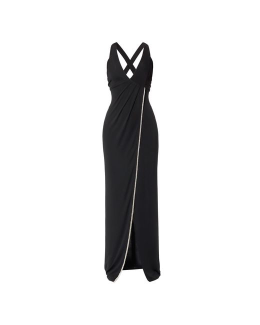AGGI by HALEWSKI Black Carla Night Fall Evening Maxi Dress