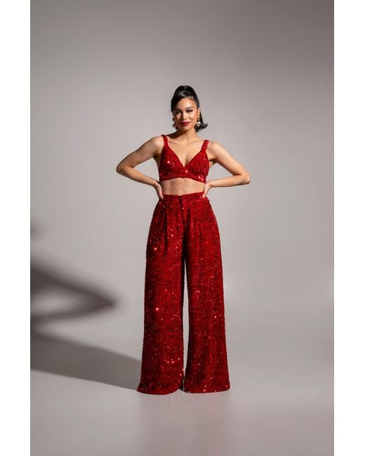 Ofuure Red Liza Bra Top