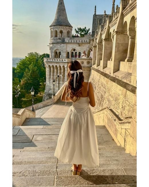 Amy Lynn White Alexa Rich Cotton Puffball Dress