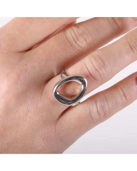 Lucy Quartermaine Metallic Open Volcan Ring