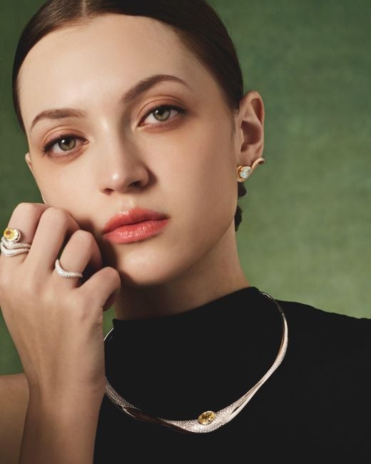 Arte Madrid Metallic Sierra Pavé Contour Climber Earrings