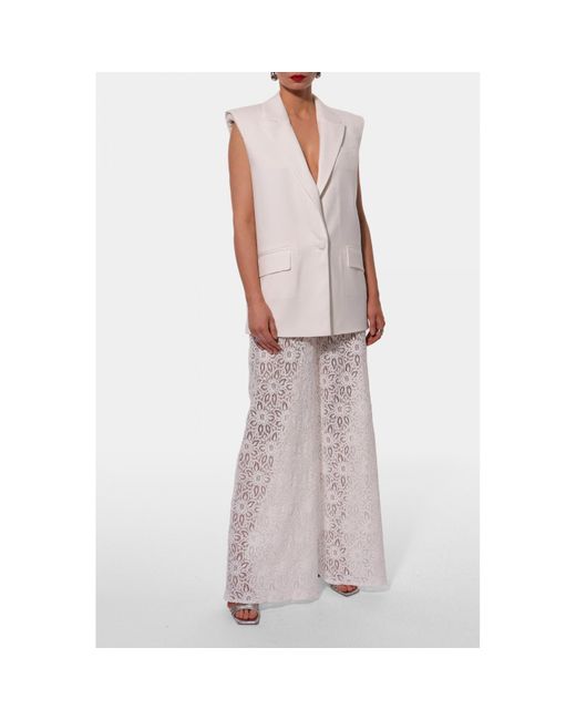 AGGI by HALEWSKI White Ursula Off Long Vest