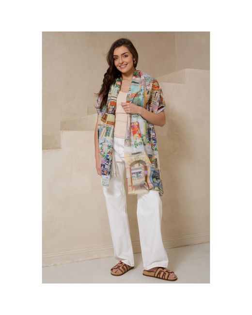 Saachi Blue City Printed Scarf