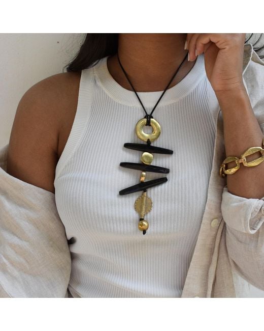Lala Salama White Huru Necklace