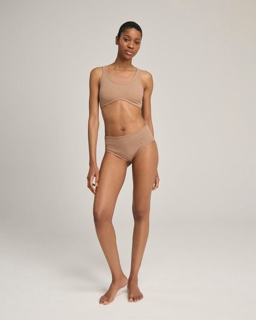 Nudea White Neutrals The Organic Cotton Midi Brief 2 Pack