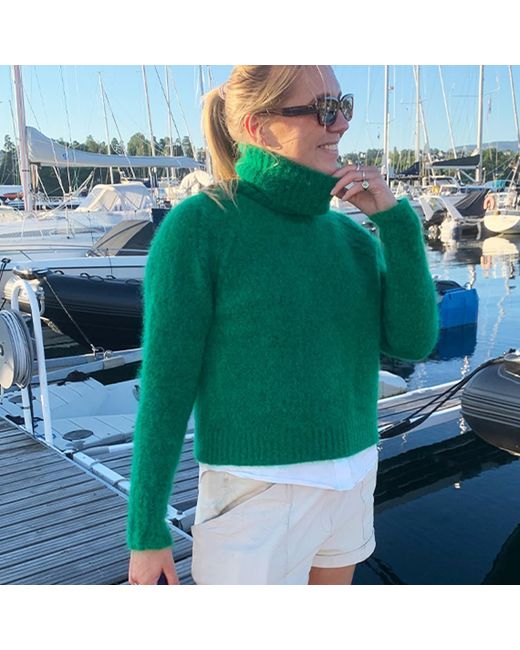 tirillm Green Ma Mohair Sweater With Great Details