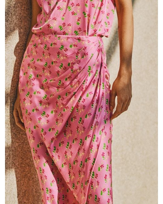 Lost Pattern Pink Beach Blossom Skirt