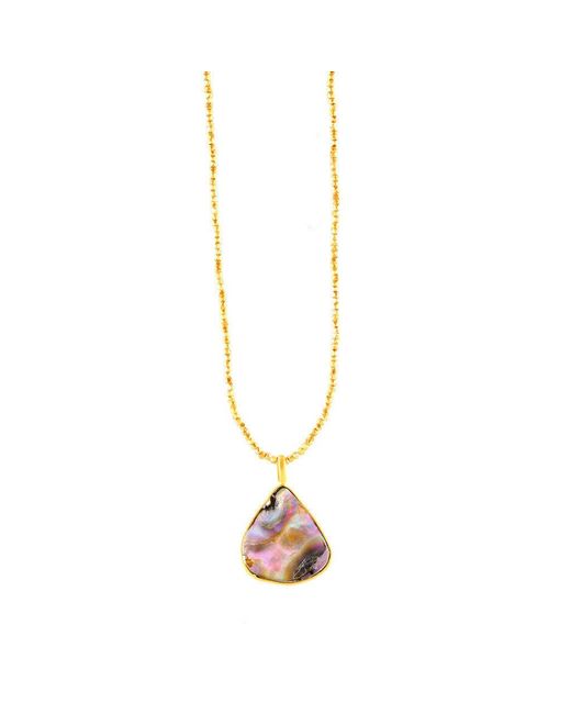 Opium Jewels Metallic Paui Shell Pendant Necklace