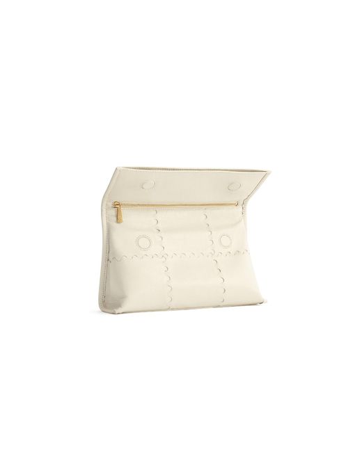 Orange Cube Natural Square Stitch Messenger Bag