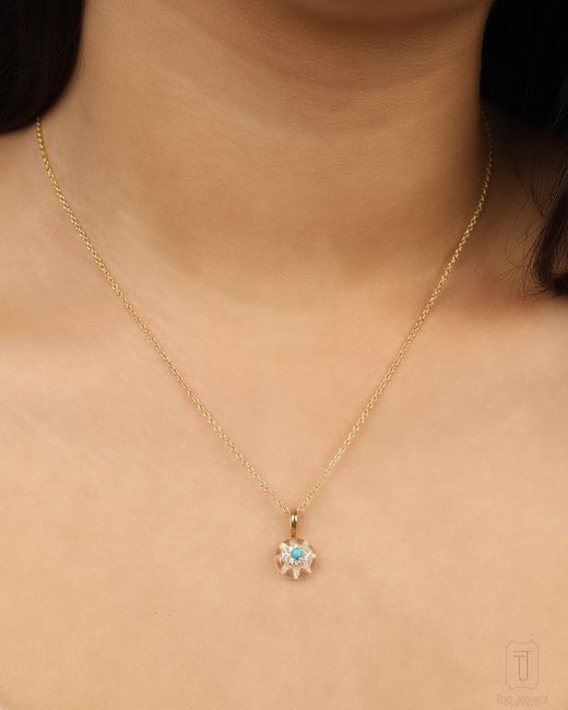 The Jewelz Metallic Ocean Bloom' & Rose Quartz Necklace