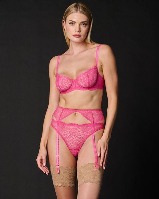 Journelle Pink Allegra Balconette Bra Raspberry Meringue