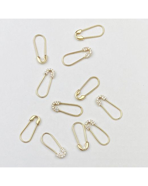 Maya Brenner Metallic Safety Pin Earring