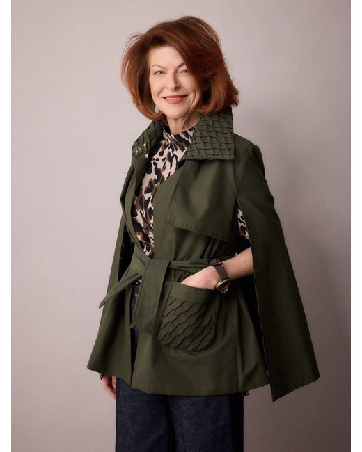 Amanda Thompson Couture Green Nephele Rain Cape Forest