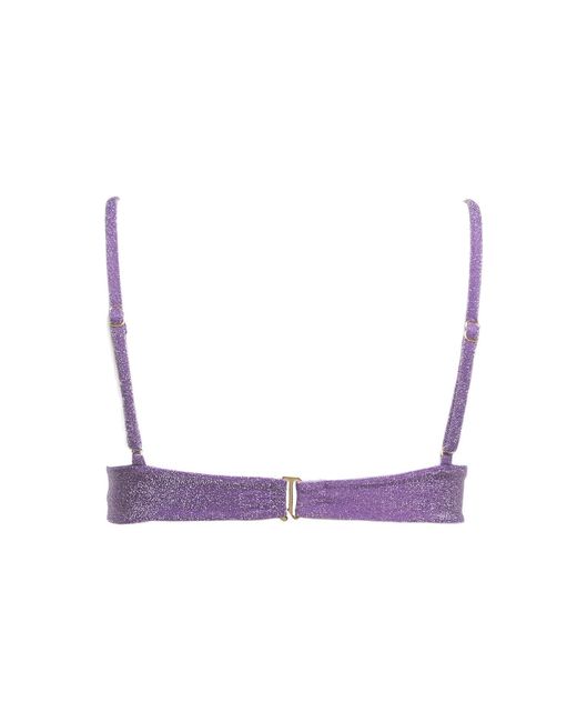 Patti Jane Swim Purple Lola's Disco Sparkle Padded Bikini Top
