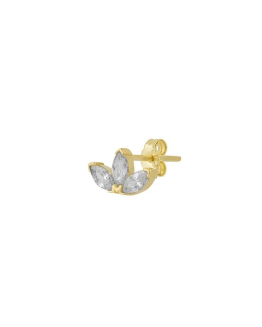 Spero London Metallic 14Ct Solid Crown Single Earring