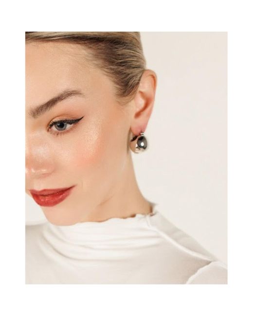 VIEA Metallic Maeve Dome Earrings