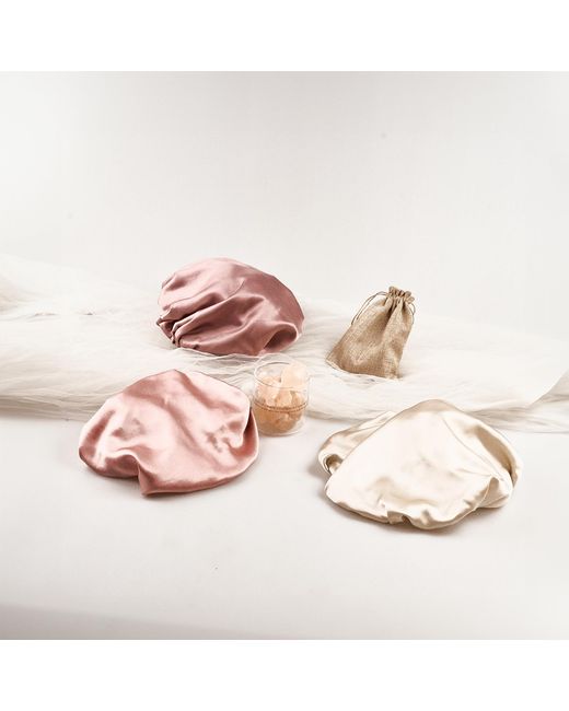 Soft Strokes Silk Natural Pure Mulberry Silk Dusty Rose Hair Bonnet