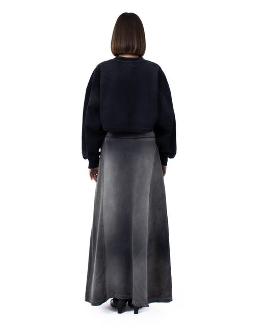 Ardea Black Cropped Arch Crewneck