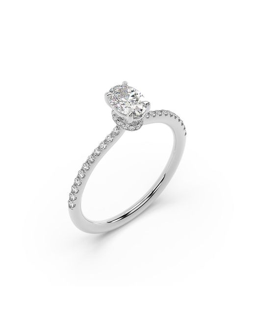 Artisan White Oval Lab-Grown Diamond Cocktail Ring