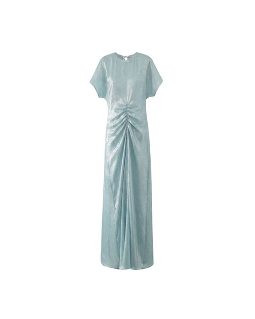 Aisl Blue Ruched Center Column Dress