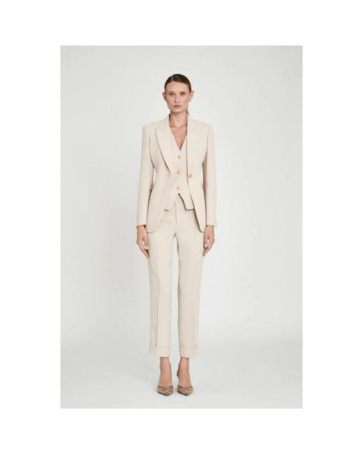 The Extreme Collection Natural Neutrals Tailored Blazer Single-Button Atelier