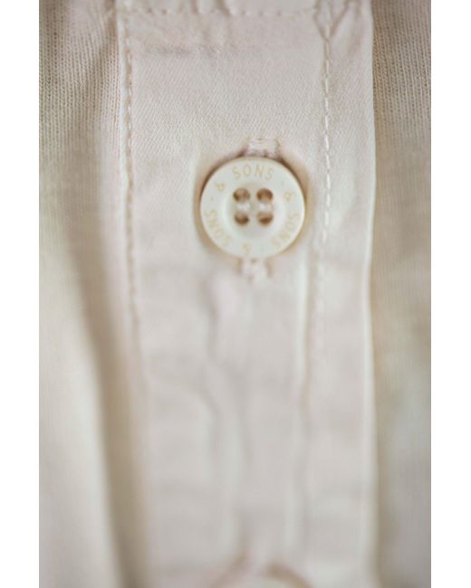 &SONS Trading Co Gray Neutrals &Sons The New Elder Henley Short Sleeve Shirt Raw for men