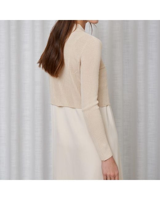 Roch Perel Gray Knit Crystal Top