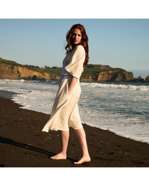 Italia A Collection White Neutrals Seashell Crochet Skirt