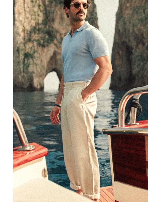 &SONS Trading Co Blue Bianchi Polo for men