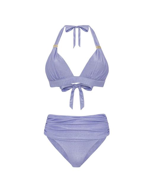 Leyla Maya Ltd Purple Annie & Paloma High Waisted Bikini Set