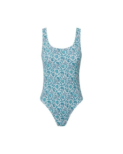 Aqva Swimwear Blue Print Balmins One-Piece Swimsuit