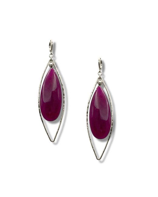 Jaredjamin Purple Seraphine Plum Drop Lever Back Earrings