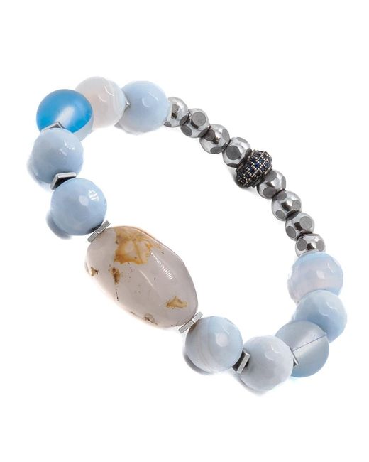 Ebru Jewelry Blue Ocean Inner Peace Bracelet Set