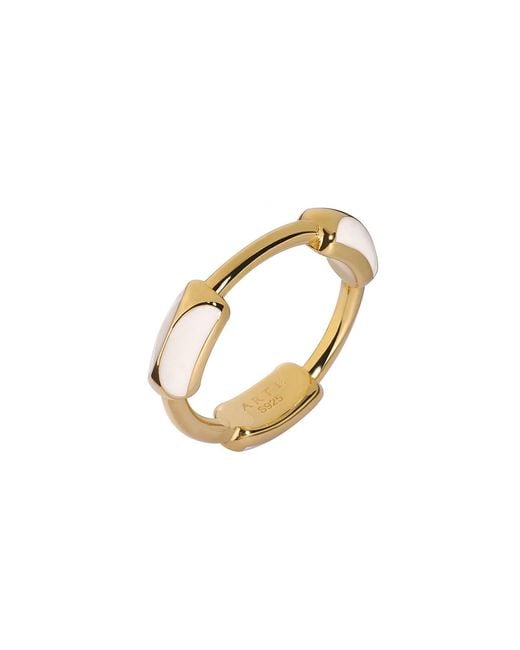 Arte Madrid Metallic Toggle Sculpted Dome Ring