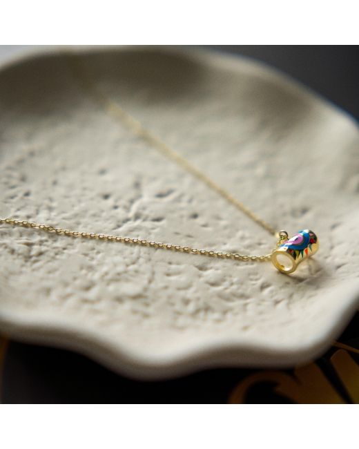 Spero London Metallic Enamel Mystic Sterling Pendant Necklace