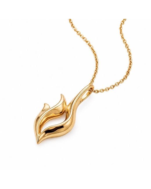 Ormiro Metallic Inner Flame Vermeil Necklace