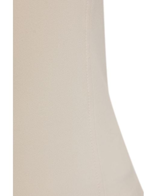 Exquise White Neutrals Chic V-Neckline Sleeveless Blouse