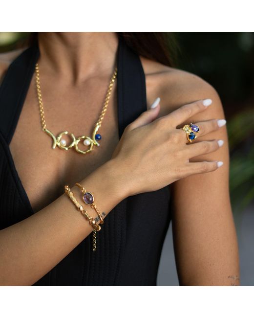 Ebru Jewelry Metallic Regal Essence Adjustable Bracelet
